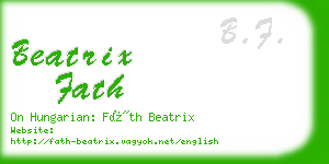beatrix fath business card